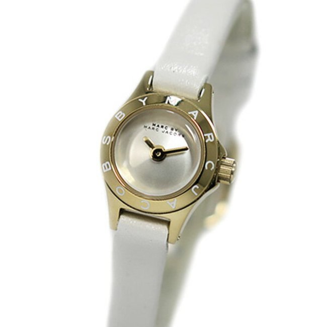  Shop Authentic Marc Jacobs Blade White Dial White Leather Strap Watch for Women - MBM1344 - Luxxuri