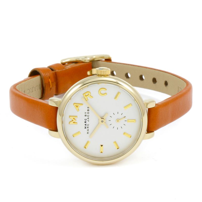  Shop Authentic Marc Jacobs Sally White Dial Brown Leather Strap Watch for Women - MBM1351 - Luxxuri