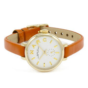  Shop Authentic Marc Jacobs Sally White Dial Brown Leather Strap Watch for Women - MBM1351 - Luxxuri