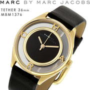  Shop Authentic Marc Jacobs Tether Black Dial Black Leather Strap Watch for Women - MBM1376 - Luxxuri