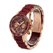  Shop Authentic Marc Jacobs Rock Chronograph Red Dial Red Silicone Strap Watch for Women - MBM2596 - Luxxuri