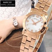  Shop Authentic Marc Jacobs Mini Amy White Dial Rose Gold Steel Strap Watch for Women - MBM3078 - Luxxuri