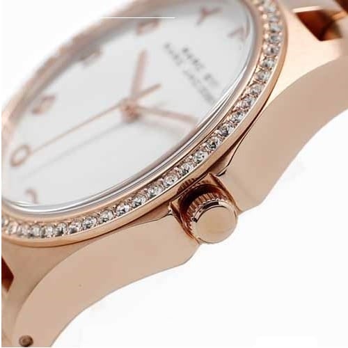  Shop Authentic Marc Jacobs Henry Diamonds White Dial Rose Gold Steel Strap Watch for Women - MBM3079 - Luxxuri