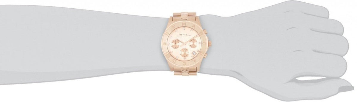  Shop Authentic Marc Jacobs Blade Chronograph Rose Gold Dial Rose Gold Steel Strap Watch for Women - MBM3102 - Luxxuri