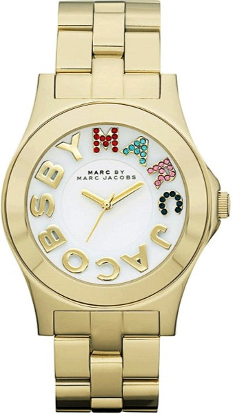  Shop Authentic Marc Jacobs Rivera White Dial Gold Steel Strap Watch for Women - MBM3137 - Luxxuri