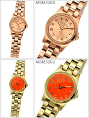  Shop Authentic Marc Jacobs Henry Dinky Red Dial Gold Steel Strap Watch for Women - MBM3202 - Luxxuri