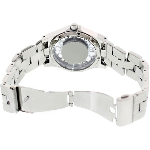  Shop Authentic Marc Jacobs Henry Transparent Silver Dial Silver Steel Strap Watch for Women - MBM3205 - Luxxuri