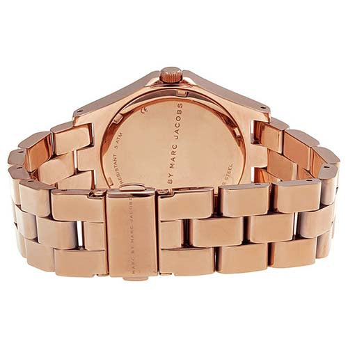  Shop Authentic Marc Jacobs Henry Blue Dial Rose Gold Steel Strap Watch for Women - MBM3213 - Luxxuri