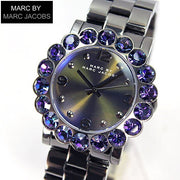  Shop Authentic Marc Jacobs Amy Purple Dial Black Steel Strap Watch for Women - MBM3224 - Luxxuri