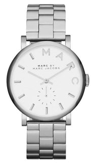  Shop Authentic Marc Jacobs Baker White Dial Silver Steel Strap Watch for Women - MBM3242 - Luxxuri