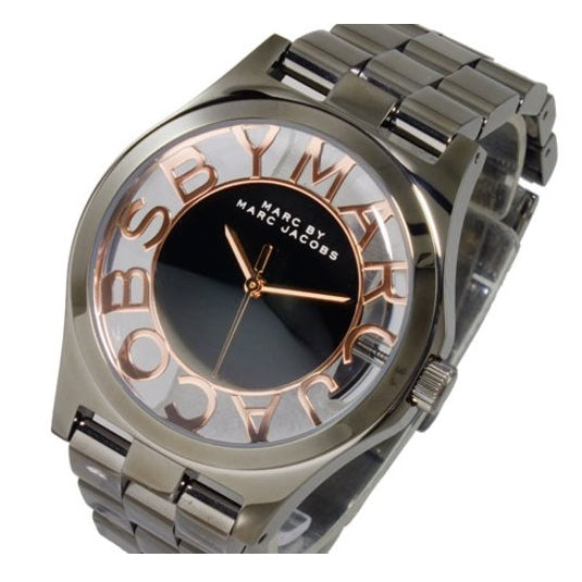  Shop Authentic Marc Jacobs Henry Skeleton Black Dial Black Steel Strap Watch for Women - MBM3254 - Luxxuri