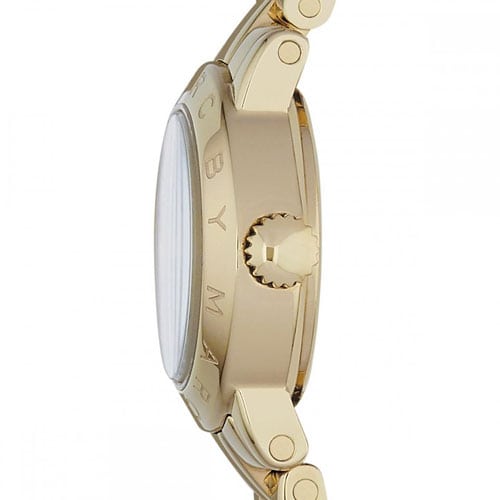  Shop Authentic Marc Jacobs Amy Mother of Pearl Black Dial Gold Steel Strap Watch for Women - MBM3275 - Luxxuri