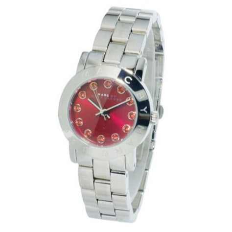  Shop Authentic Marc Jacobs Amy Red Dial Silver Steel Strap Watch for Women - MBM3335 - Luxxuri