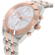 Marc Jacobs Peeker Chronograph Silver Two Tone Steel Strap Watch for Women - MBM3369