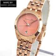  Shop Authentic Marc Jacobs Peeker Pink Dial Rose Gold Stainless Steel Strap Watch for Women - MBM3377 - Luxxuri