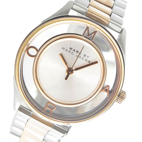  Shop Authentic Marc Jacobs Tether Transparent White Dial Two Tone Steel Strap Watch for Women - MBM3436 - Luxxuri