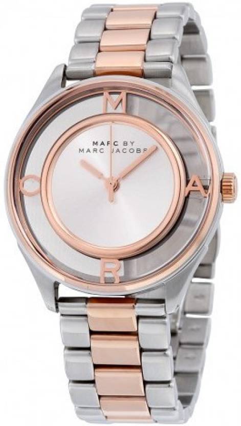  Shop Authentic Marc Jacobs Tether Transparent White Dial Two Tone Steel Strap Watch for Women - MBM3436 - Luxxuri