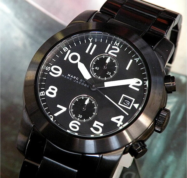  Shop Authentic Marc Jacobs Larry Chronograph Black Dial Gunmetal Grey Steel Strap Watch for Men - MBM5031 - Luxxuri