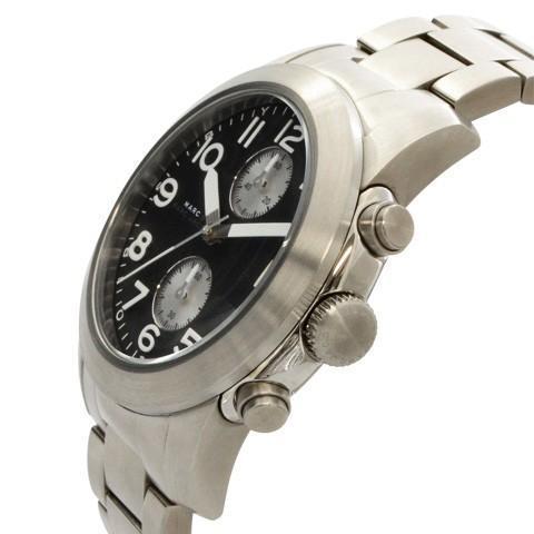  Shop Authentic Marc Jacobs Larry Chronograph Black Dial Silver Steel Strap Watch for Men - MBM5050 - Luxxuri