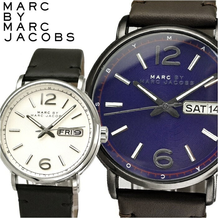  Shop Authentic Marc Jacobs Fergus White Dial Black Leather Strap Watch for Men - MBM5076 - Luxxuri