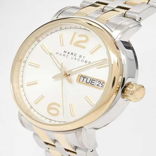  Shop Authentic Marc Jacobs Fergus White Dial Two Tone Steel Strap Watch for Men - MBM5079 - Luxxuri