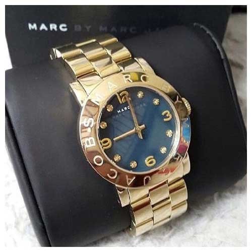  Shop Authentic Marc Jacobs Amy Green Dial Gold Steel Strap Watch for Women - MBM8619 - Luxxuri