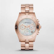  Shop Authentic Marc Jacobs Blade Chronograph Mother of Pearl White Dial Rose Gold Steel Strap Watch for Women - MBM8637 - Luxxuri