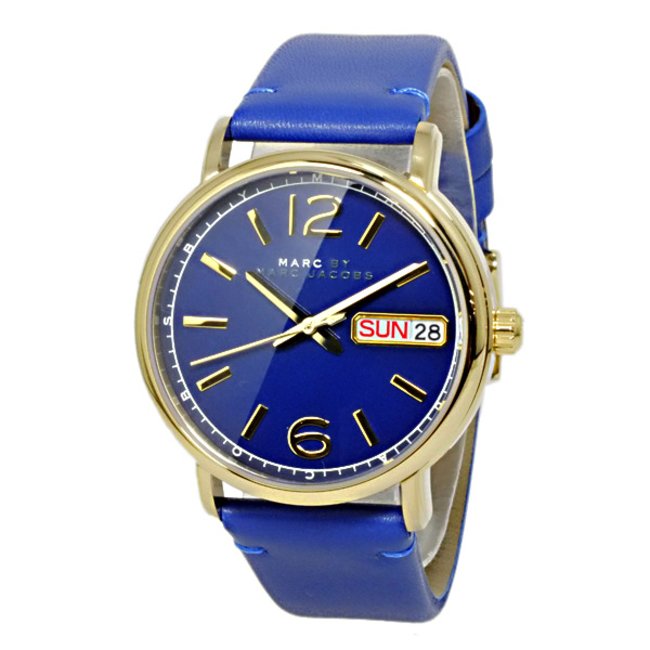  Shop Authentic Marc Jacobs Fergus Blue Dial Blue Leather Strap Watch for Women - MBM8650 - Luxxuri