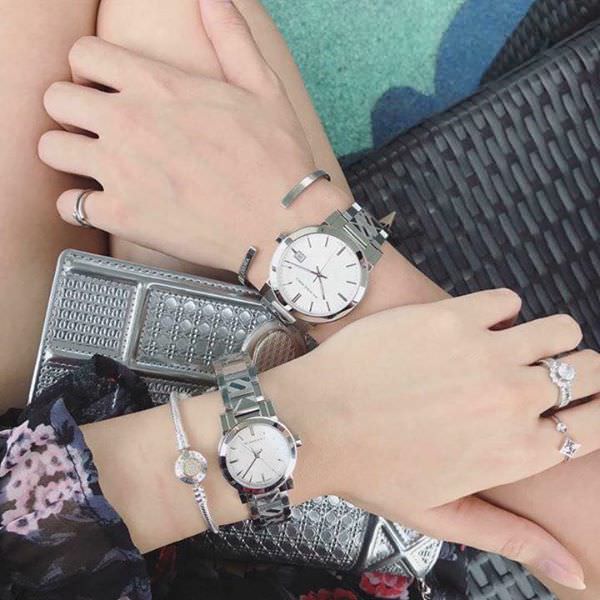  Shop Authentic Burberry The City Silver Dial Silver Steel Strap Watch for Women - BU9233 - Luxxuri