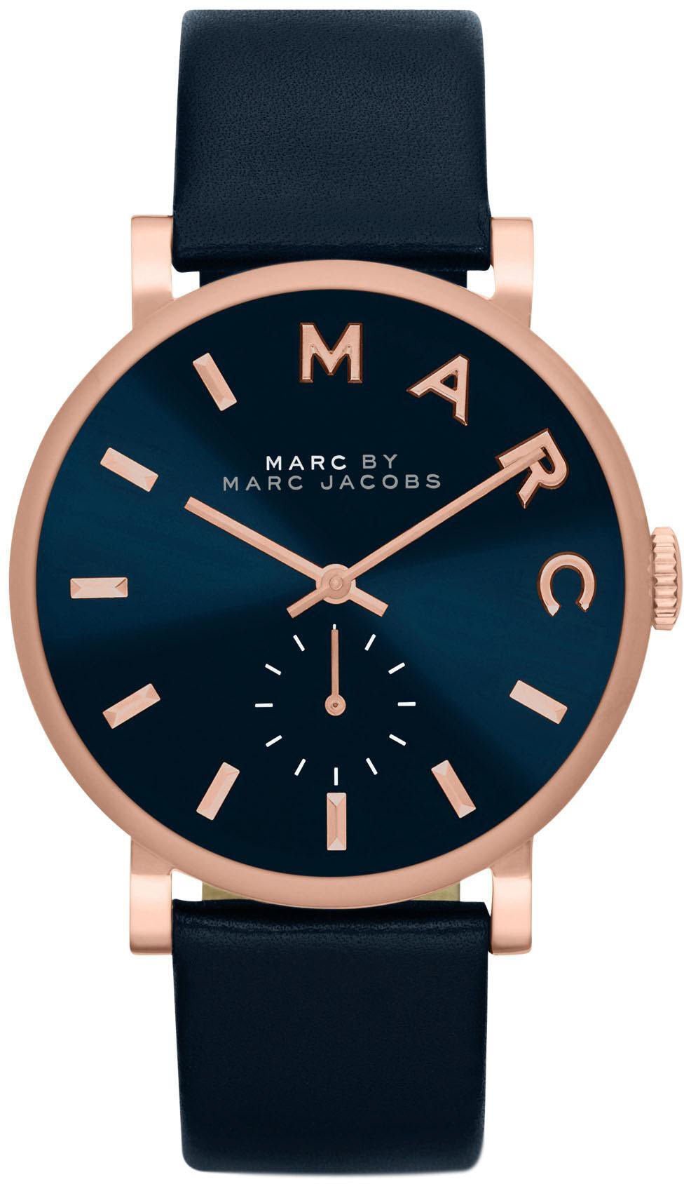  Shop Authentic Marc Jacobs Baker Navy Blue Dial Navy Blue Leather Strap Watch for Women - MBM1329 - Luxxuri