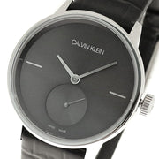  Shop Authentic Calvin Klein Accent Black Dial Black Leather Strap Watch for Women - K2Y231C3 - Luxxuri