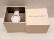  Shop Authentic Michael Kors Runway Quartz White Dial White Rubber Strap Watch For Women - MK6853 - Luxxuri