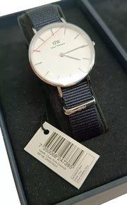  Shop Authentic Daniel Wellington Classic Petite Cornwall White Dial Black NATO Strap Watch For Women - DW00100254 - Luxxuri
