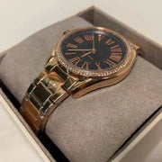  Shop Authentic Michael Kors Kacie Three Hand Black Dial Rose Gold Steel Strap Watch for Women - MK6930 - Luxxuri