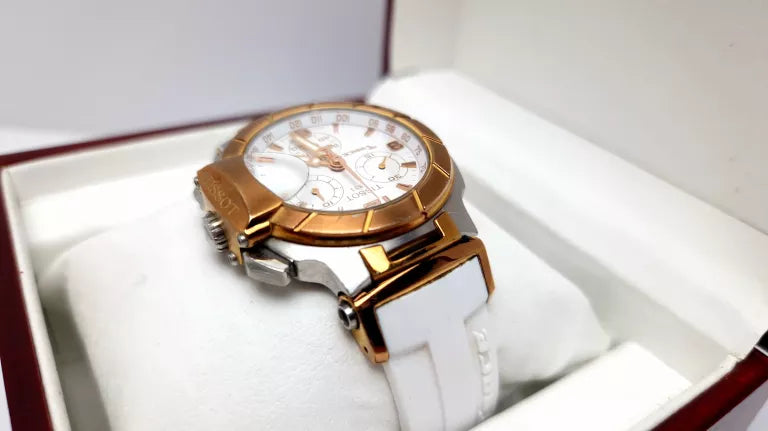  Shop Authentic Tissot T Race Chronograph White Dial White Rubber Strap Watch for Women - T048.217.27.017.00 - Luxxuri