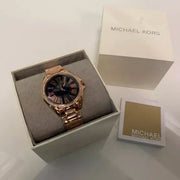  Shop Authentic Michael Kors Kacie Three Hand Black Dial Rose Gold Steel Strap Watch for Women - MK6930 - Luxxuri