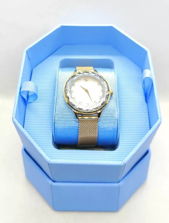  Shop Authentic Swarovski Octea Nova Silver Dial Rose Gold Mesh Strap Watch for Women - 5650011 - Luxxuri