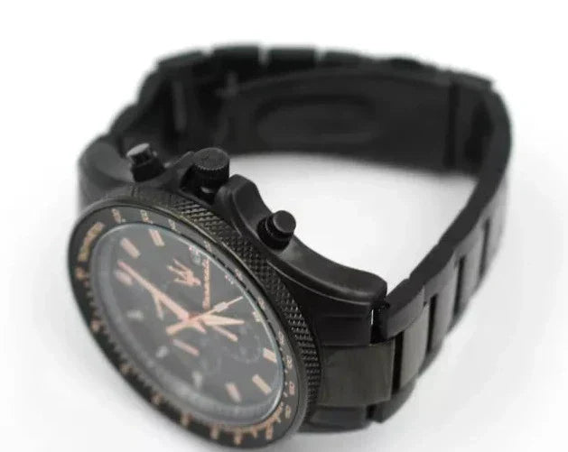  Shop Authentic Maserati SFIDA Chronograph Black Dial Black Steel Strap Watch For Men - R8873640011 - Luxxuri