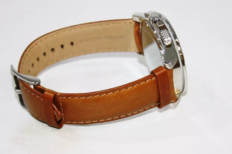  Shop Authentic Michael Kors Ryker Chronograph Analog Blue Dial Brown Leather Strap Watch For Men - MK8518 - Luxxuri