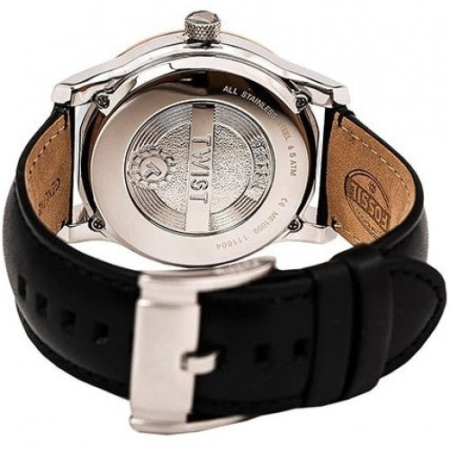  Shop Authentic Fossil Twist Multi-Function Chronograph Black Dial Black Leather Strap Watch for Men - ME1099 - Luxxuri