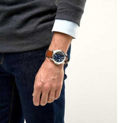  Shop Authentic Fossil Grant Twist Multifunction Blue Dial Brown Leather Strap Watch for Men - ME1161 - Luxxuri