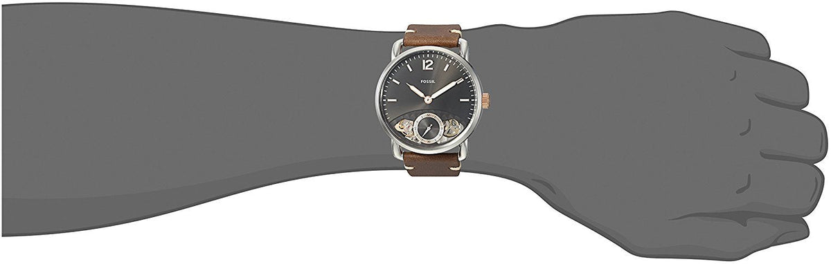  Shop Authentic Fossil The Commuter Twist Black Dial Brown Leather Strap Watch for Men -  ME1166 - Luxxuri