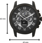  Shop Authentic Fossil Grant Automatic Black Dial Black Leather Strap Watch for Men - ME3028 - Luxxuri