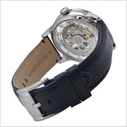  Shop Authentic Fossil Townsman Automatic Skeleton Silver Dial Black Leather Strap Watch for Men - ME3041 - Luxxuri