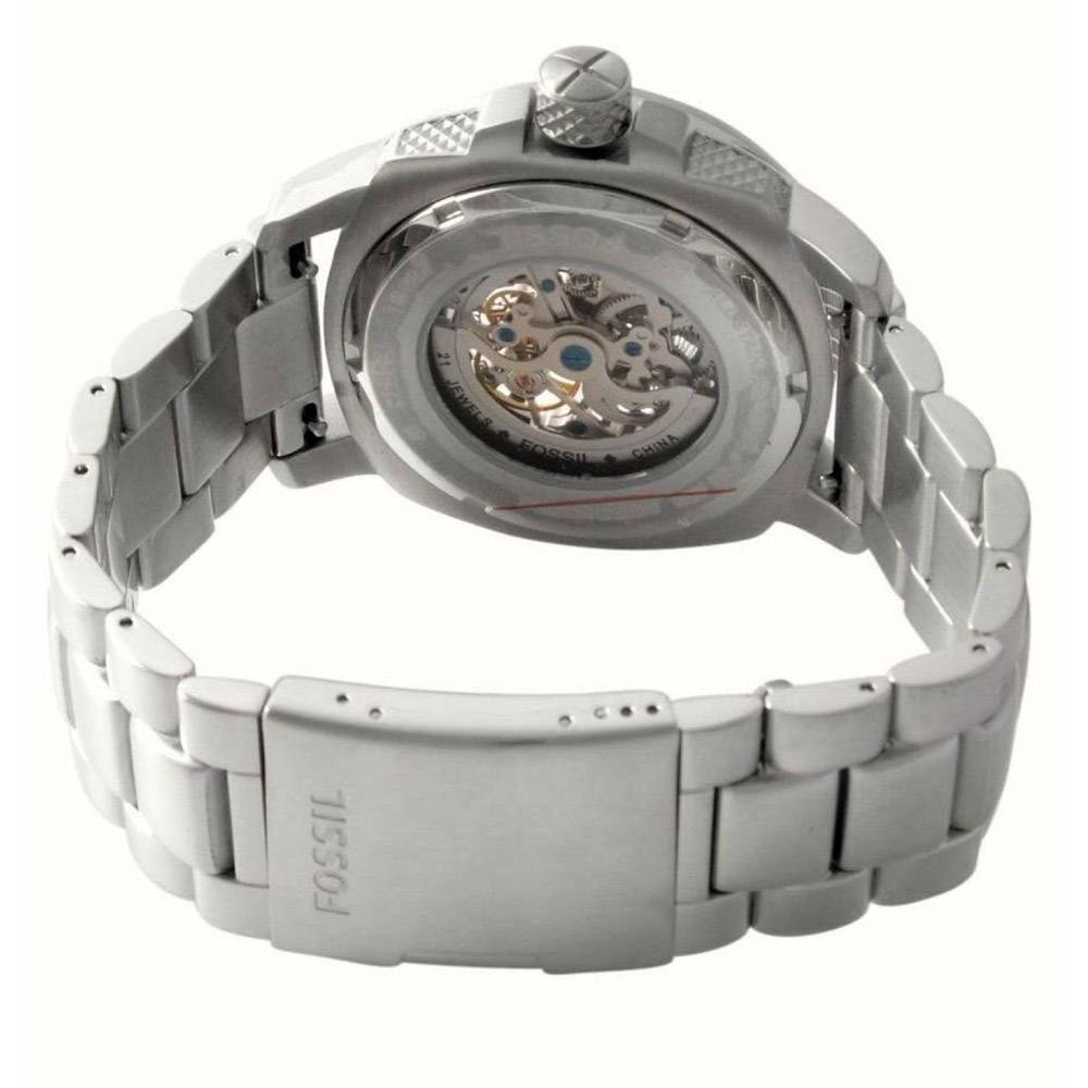  Shop Authentic Fossil Modern Machine Automatic Silver Dial Silver Steel Strap Watch for Men - ME3081 - Luxxuri