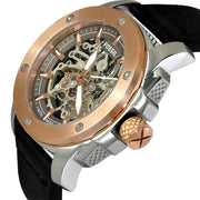  Shop Authentic Fossil Modern Machine Automatic Skeleton Dial Black Leather Strap Watch for Men - ME3082 - Luxxuri
