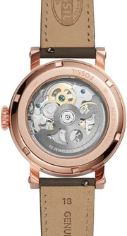 Shop Authentic Fossil Boyfriend Automatic Skeleton Grey Dial Grey Leather Strap Watch for Women - ME3089 - Luxxuri