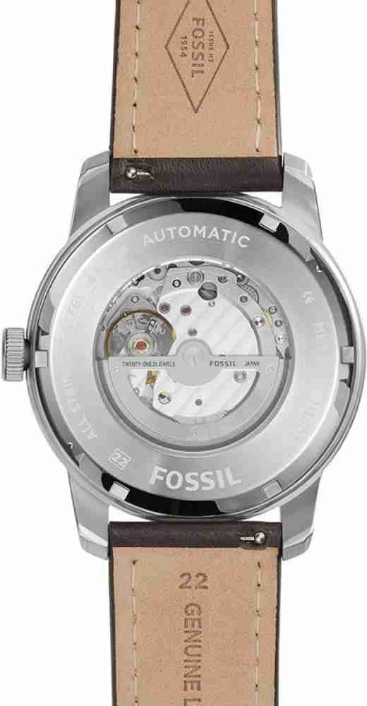  Shop Authentic Fossil Pilot 54 Automatic Cream Dial Brown Leather Strap Watch for Men - ME3119 - Luxxuri