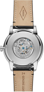  Shop Authentic Fossil Townsman Skeleton Black Dial Black Leather Strap Watch for Men - ME3153 - Luxxuri