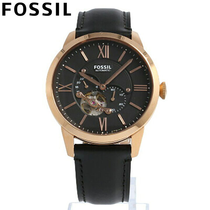  Shop Authentic Fossil Townsman Automatic Black Dial Black Leather Strap Watch for Men - ME3170 - Luxxuri